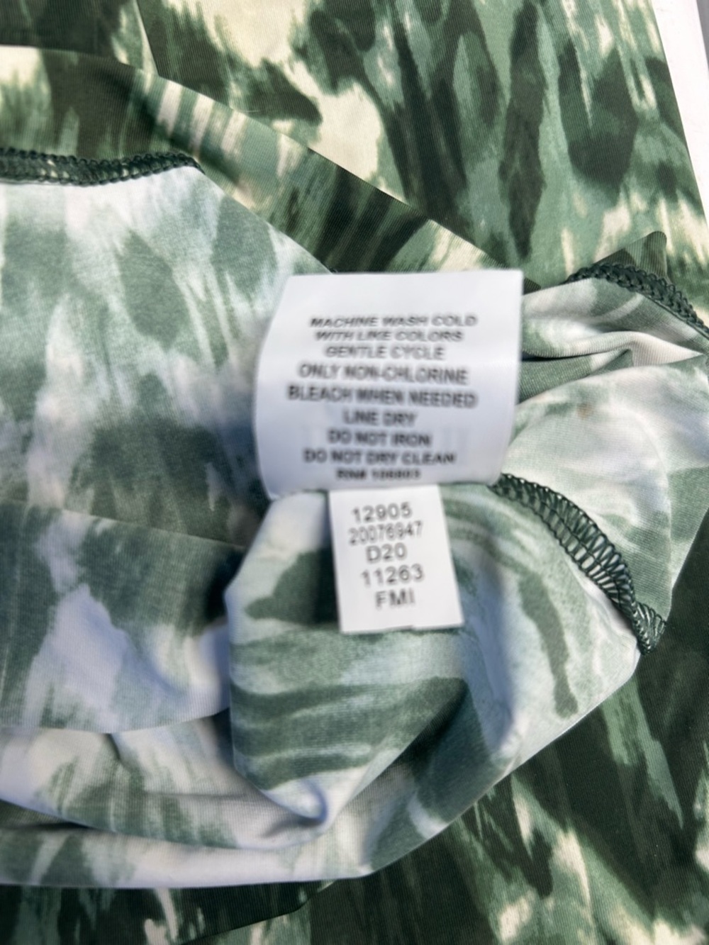 Duluth Trading UPF Shirt Womens Large Green/Ivory Suit Up Swim Long Sleeve Beach - Picture 7 of 7